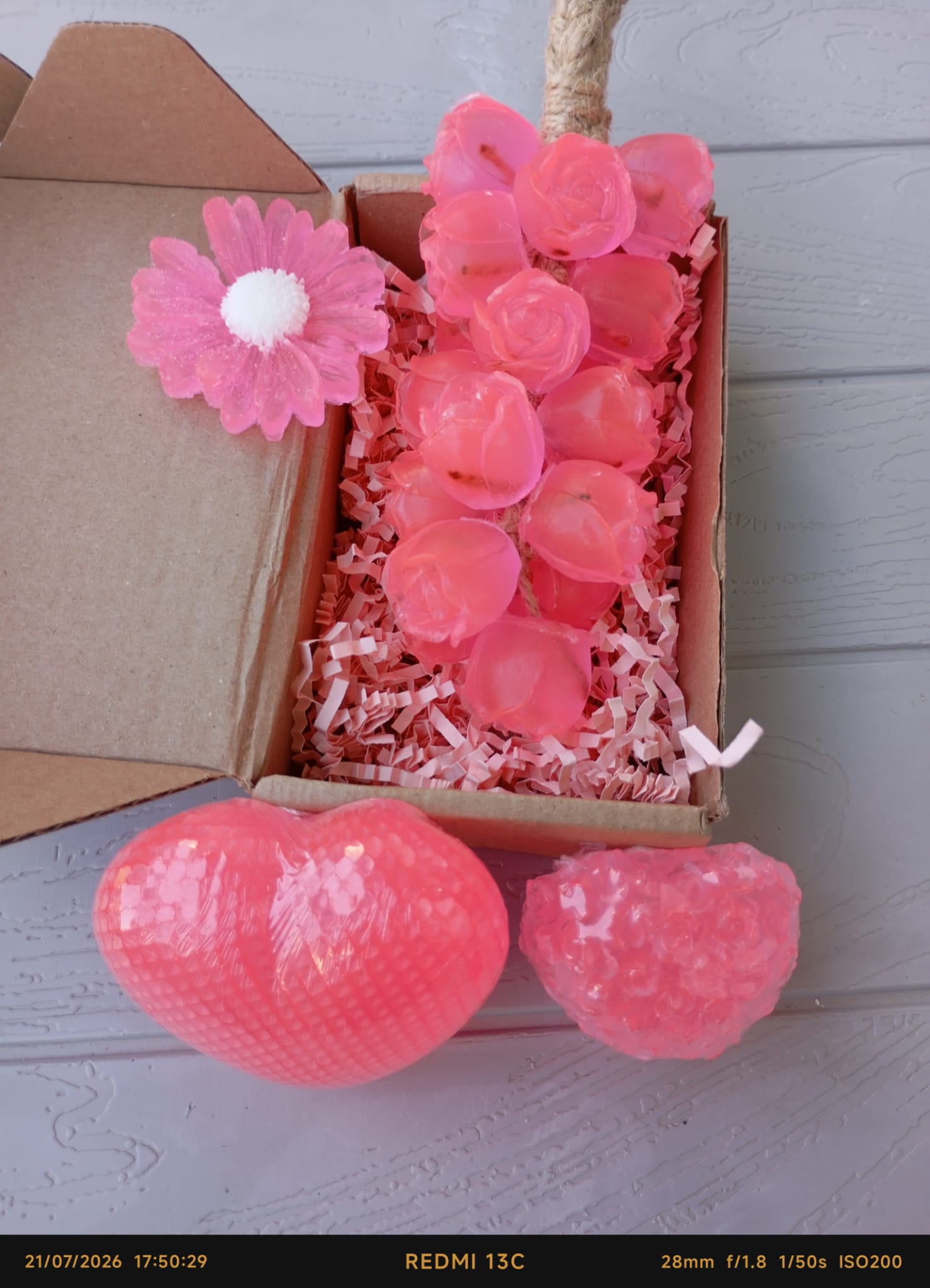 Pembe Gül Kutulu Set Sabun
