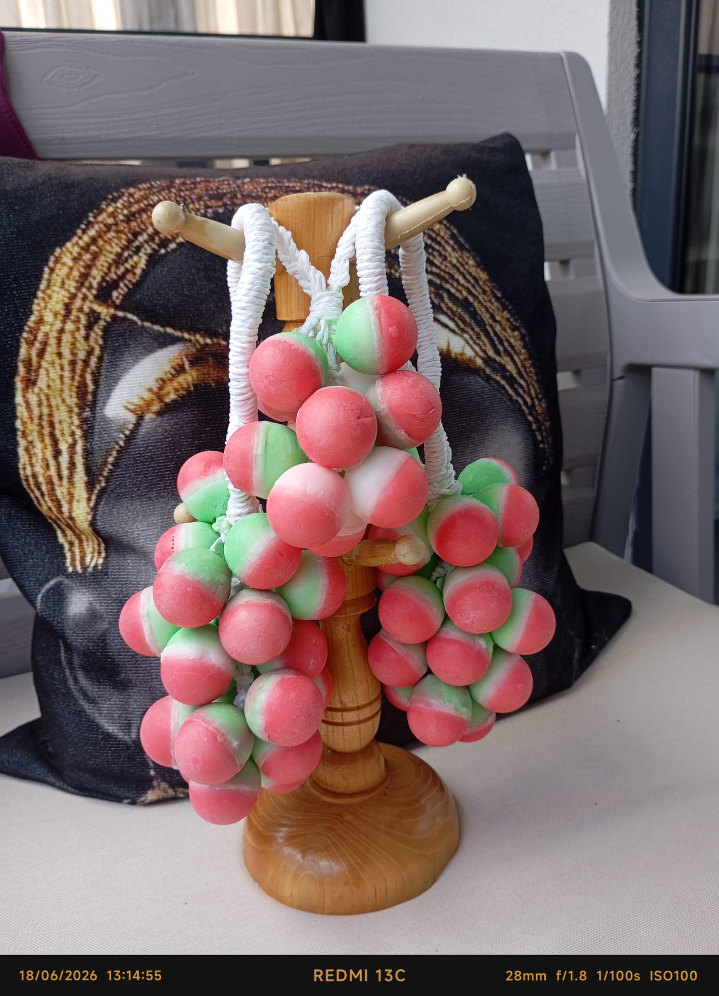 Pembe Yeşil Top Salkım Sabun